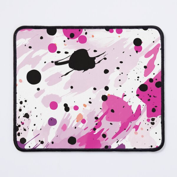Item preview, Abstract pink and purple tones with big smears with black dots designed and sold by LizzyGraphics.