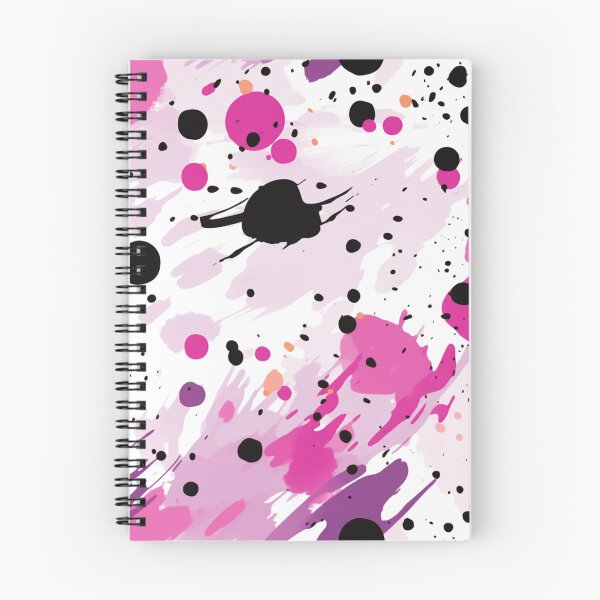 Item preview, Abstract pink and purple tones with big smears with black dots designed and sold by LizzyGraphics.