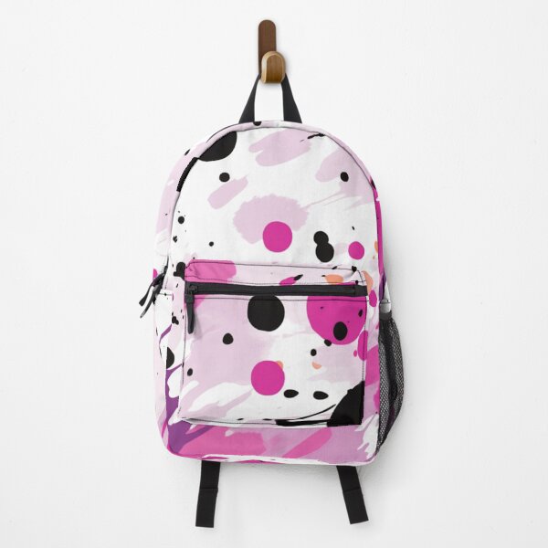 Item preview, Abstract pink and purple tones with big smears with black dots designed and sold by LizzyGraphics.