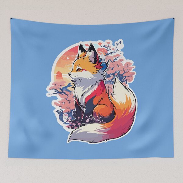 Item preview, Japanese Fox, Kawaii Kitsune, Japanese Mythical Creature, Kitsune Girl designed and sold by Porcupine Tees ⭐⭐⭐⭐⭐.