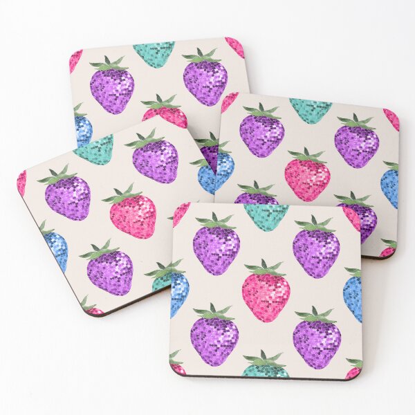 Item preview, Disco Ball Strawberry Cool Colors designed and sold by papierquarell.