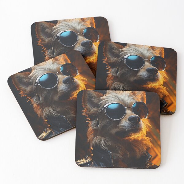 Item preview, The Coolest Dog on Planet Earth, Wearing His Shades & Leather Jacket designed and sold by Stian Iversen.