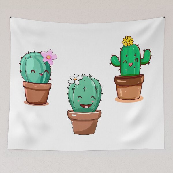 Item preview, pack of 3 cacti with flower designed and sold by miguel-ozz.