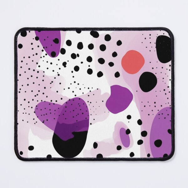 Item preview, Abstract purple tones with big smears with black dots designed and sold by LizzyGraphics.