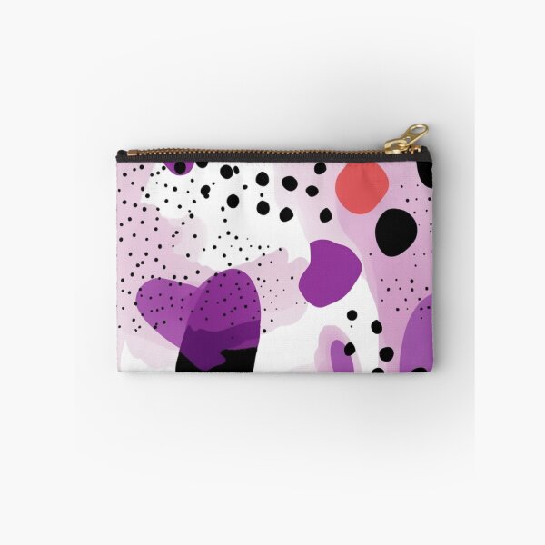 Item preview, Abstract purple tones with big smears with black dots designed and sold by LizzyGraphics.