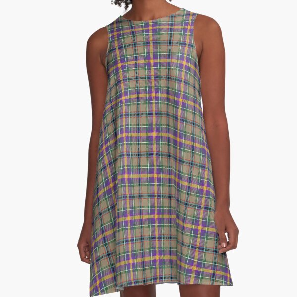 Bright Rainbow Plaid A-Line Dress for Sale by plaidwerx