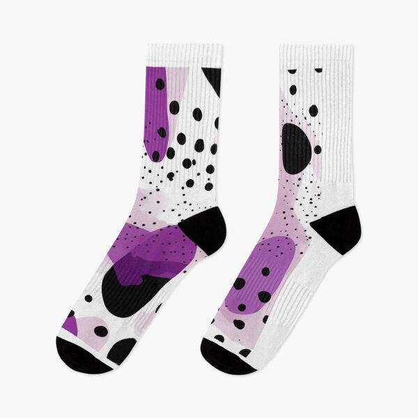 Item preview, Abstract purple tones with big smears with black dots designed and sold by LizzyGraphics.