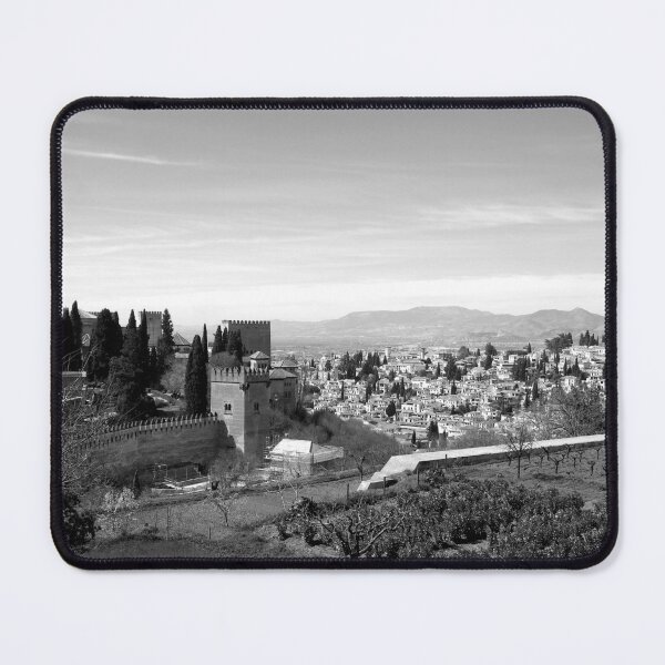 Item preview, Generalife gardens, Alhambra, and Albaicin, monochrome designed and sold by paulboizot.