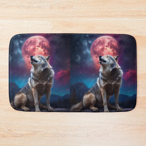 Item preview, Wolf howling moonlight - Starry night designed and sold by ElLocoMus.