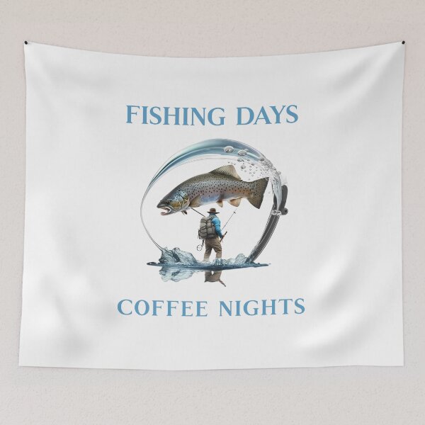 Item preview, Fishing Days - Coffee Nights designed and sold by Monica-Designs.