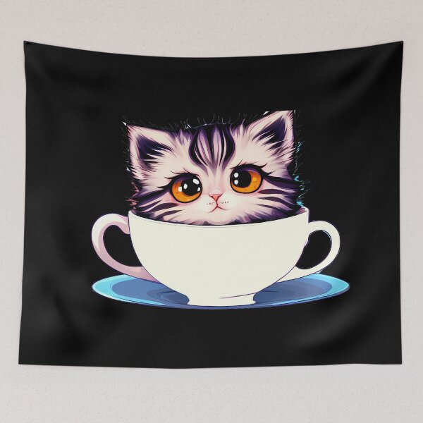Item preview, Playful Cat Cup Hideout designed and sold by Mechanical-Artt.