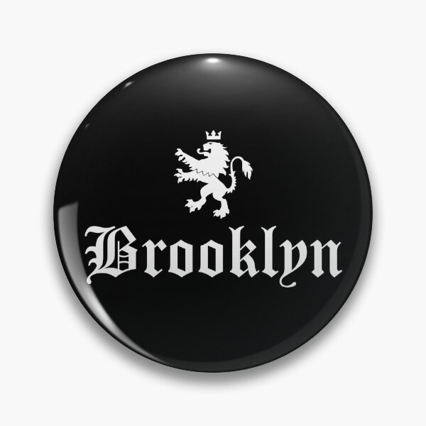 Aperçu de l'œuvre Brooklyn Olde English avec Lion Rampant - Marbre (Blanc) créée et vendue par PEK1787.