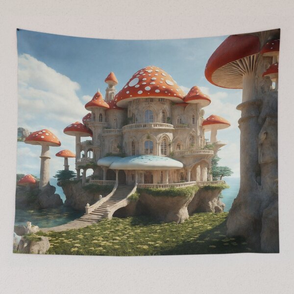 Item preview, Enchanting Mushroom Castle: A Whimsical Fungal Fantasy 22 designed and sold by TheTechnoCanvas.