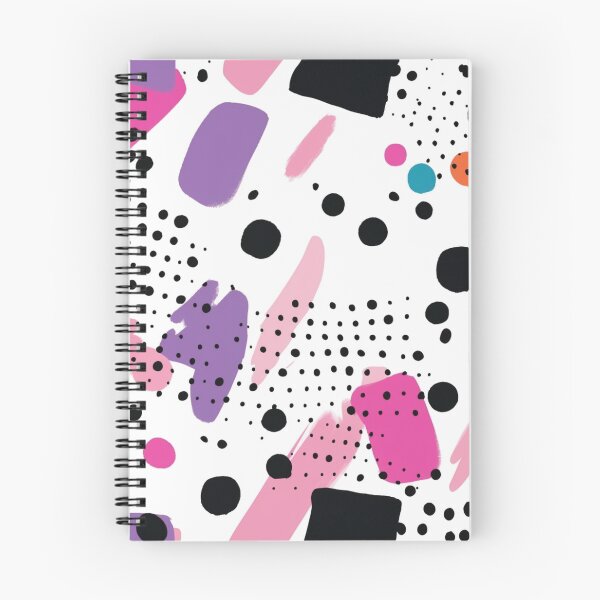 Item preview, Abstract pink and purple tones with black dots and big smears designed and sold by LizzyGraphics.