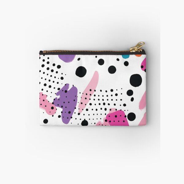 Item preview, Abstract pink and purple tones with black dots and big smears designed and sold by LizzyGraphics.