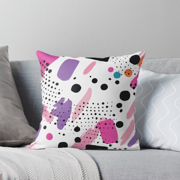 Item preview, Abstract pink and purple tones with black dots and big smears designed and sold by LizzyGraphics.