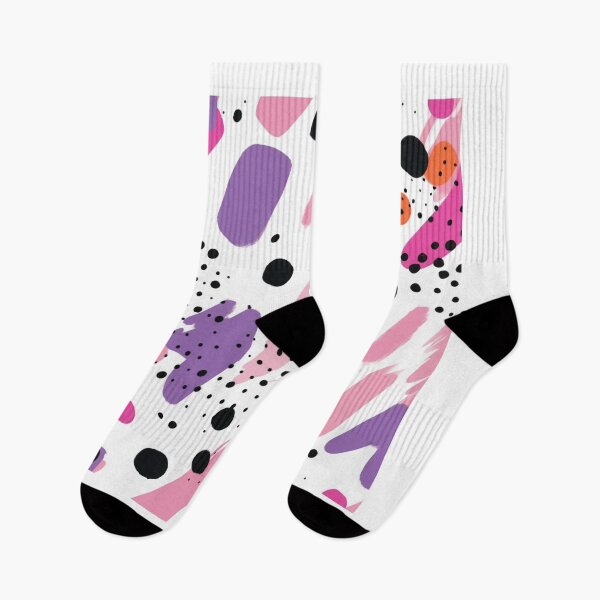 Item preview, Abstract pink and purple tones with black dots and big smears designed and sold by LizzyGraphics.