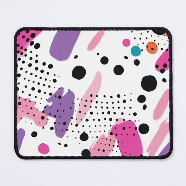 Item preview, Abstract pink and purple tones with black dots and big smears designed and sold by LizzyGraphics.