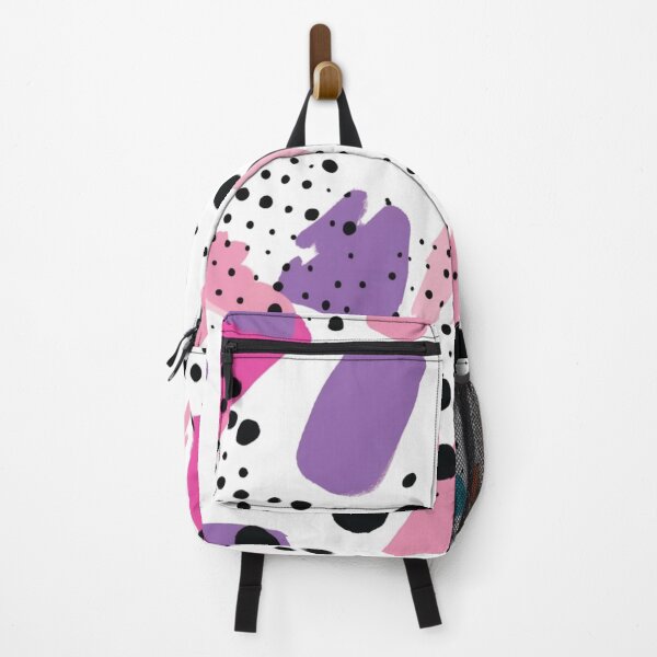 Item preview, Abstract pink and purple tones with black dots and big smears designed and sold by LizzyGraphics.