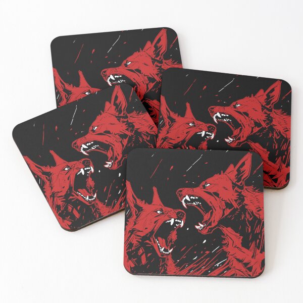 Item preview, Angry Dogs Anime Japanese Red and Black designed and sold by trajeado14.