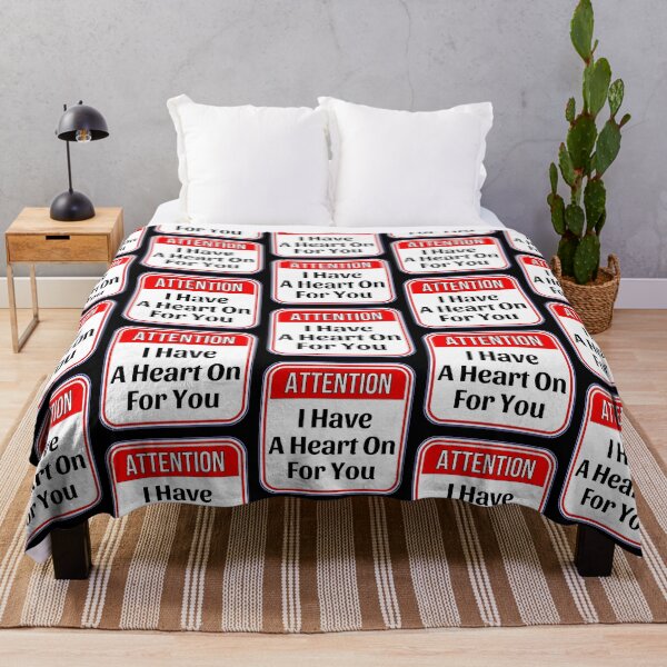 Artikelvorschau, ATTENTION: I Have A Heart On For You - funny warning romantic signs entworfen und verkauft von DesignsFromTW-S.