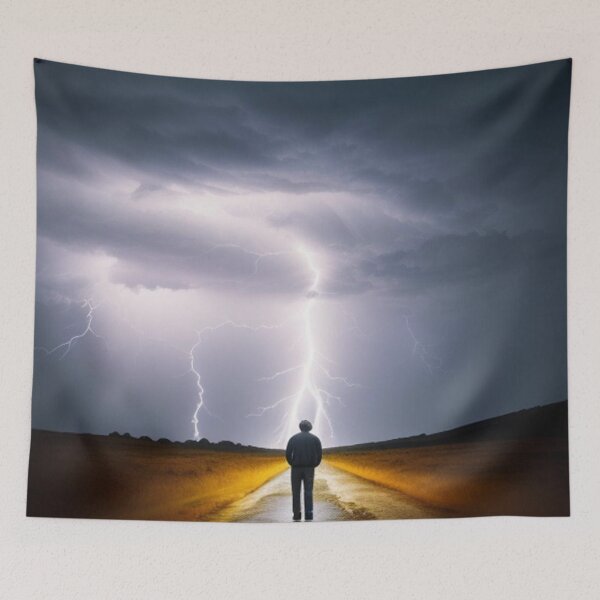 Aperçu de l'œuvre The road less traveled- lightning striking créée et vendue par Roxburylane.