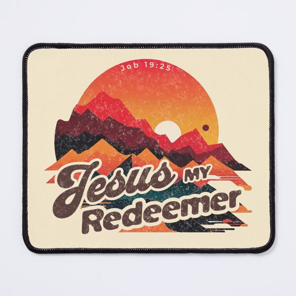 Item preview, Jesus My Redeemer - Bible Verse - Biblical - Worship Gear - Sunset Nature - Job 19:25 designed and sold by Allwhopraisehim.