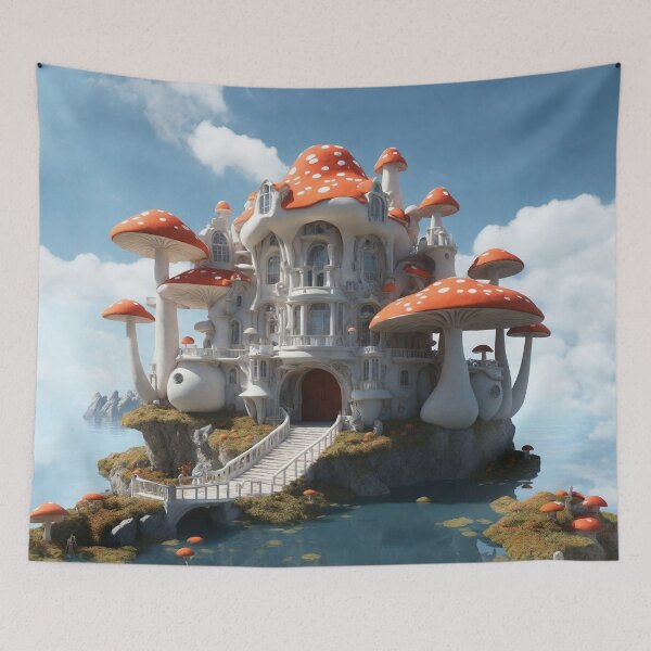 Item preview, Enchanting Mushroom Castle: A Whimsical Fungal Fantasy 23 designed and sold by TheTechnoCanvas.