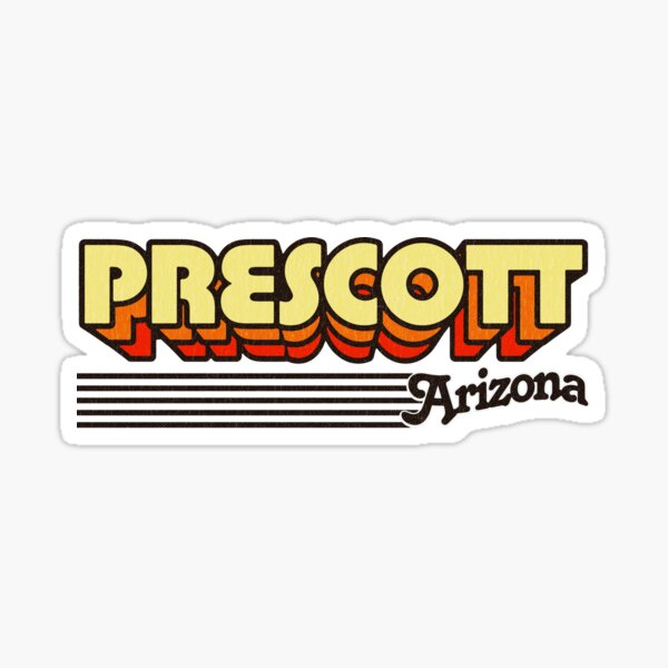 "Prescott, Arizona | Retro Stripes" Sticker by retroready | Redbubble