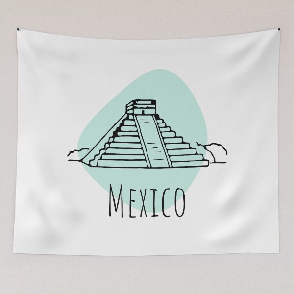 Item preview, Mexico doodle illustration designed and sold by mariakostory.