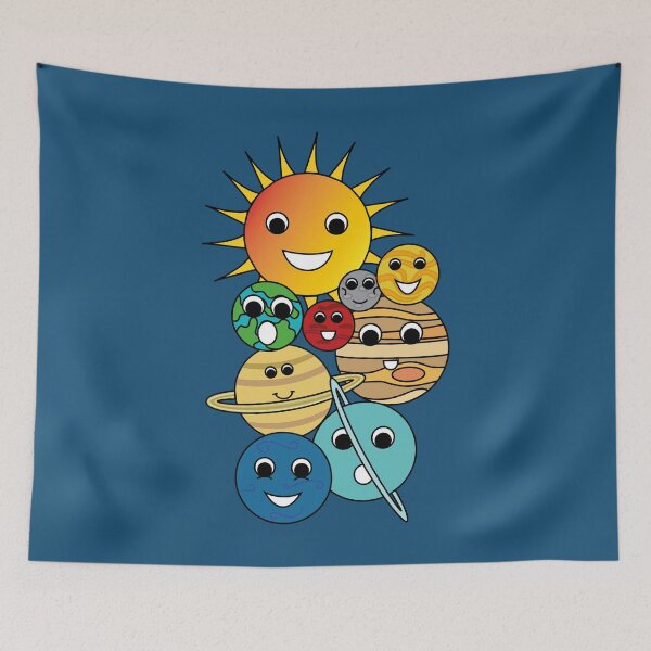 Item preview, Happy Planets (Solar system) designed and sold by ThingsByNin.
