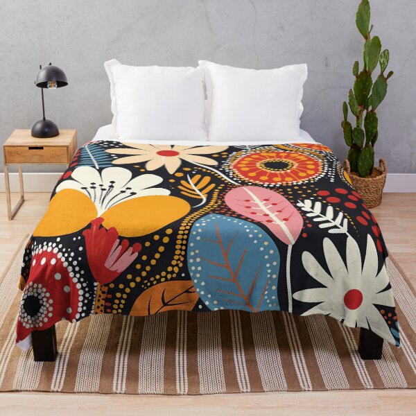 Item preview, Dreamtime Blooms: Colorful Floral Pattern Inspired by Native Australian Motifs designed and sold by DigitArtisan.