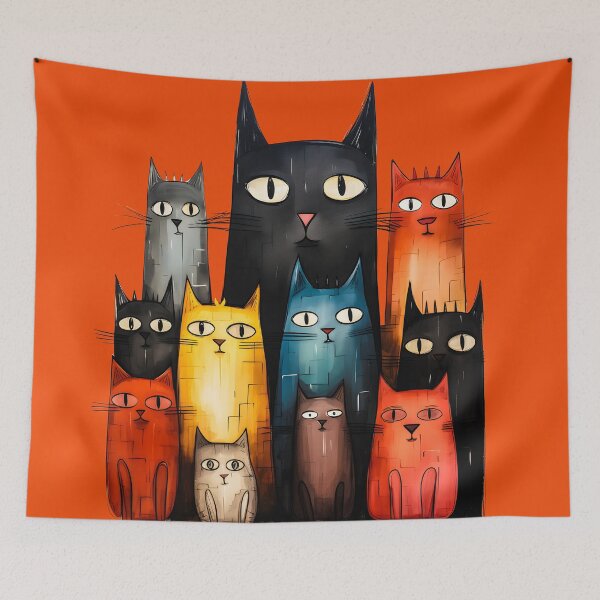Item preview, Whimsy Cats: A Playful Family of Colorful Felines designed and sold by Nange and Gabe.