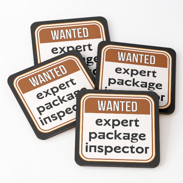 Item preview, WANTED:  Expert Package Inspector - funny warning romantic signs designed and sold by DesignsFromTW-S.