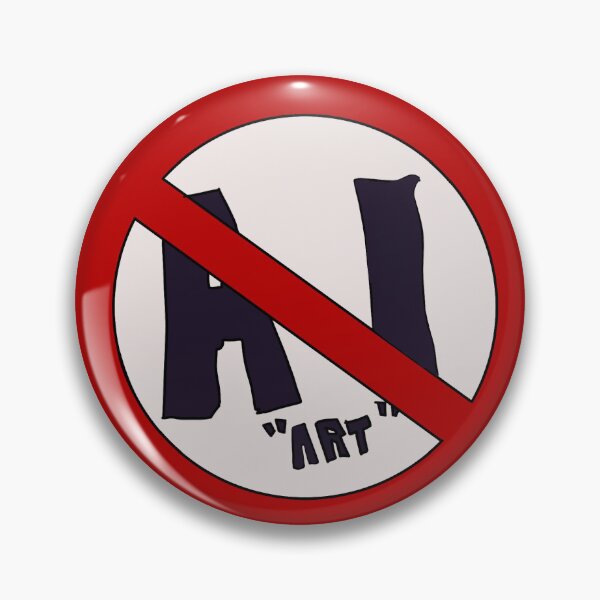 Item preview, No AI ‘art’ sign designed and sold by bluchocolate.