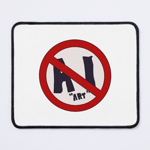 Item preview, No AI ‘art’ sign designed and sold by bluchocolate.
