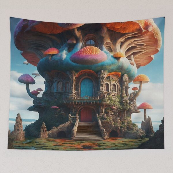 Item preview, Enchanting Mushroom Castle: A Whimsical Fungal Fantasy 25 designed and sold by TheTechnoCanvas.