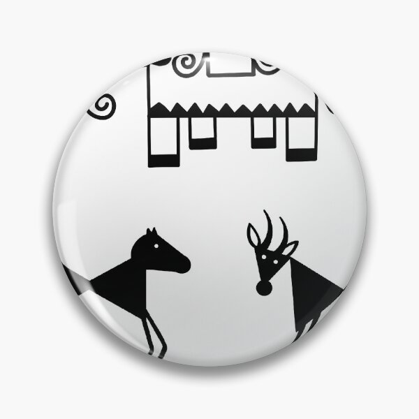 Item preview, Warli Stick animals from Indian folk art designed and sold by SanareiDesigns.