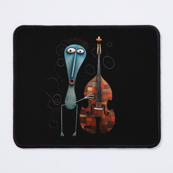 Item preview, Harmonious Expressions: Abstract Character Playing the Double Bass Apparel & Homeware Collection designed and sold by ThePurpleMelon.
