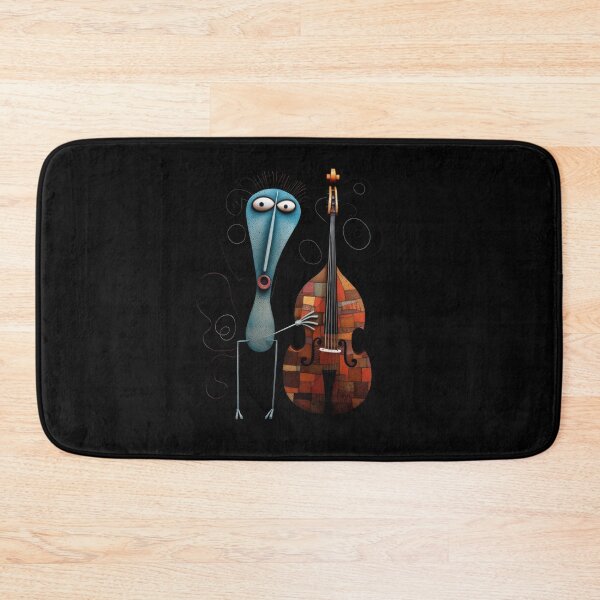 Item preview, Harmonious Expressions: Abstract Character Playing the Double Bass Apparel & Homeware Collection designed and sold by ThePurpleMelon.