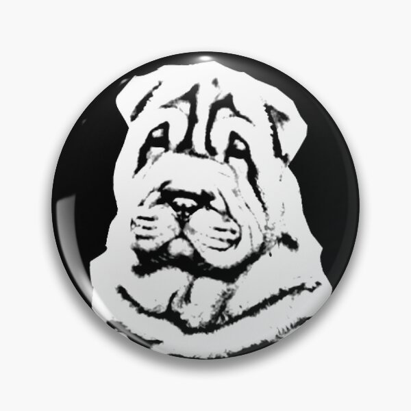 Item preview, BEAUTIFUL LOOKING SHARPEI, CUSTOM DESIGN IN BLACK AND WHITE EDITION designed and sold by Memories-in-Pet.