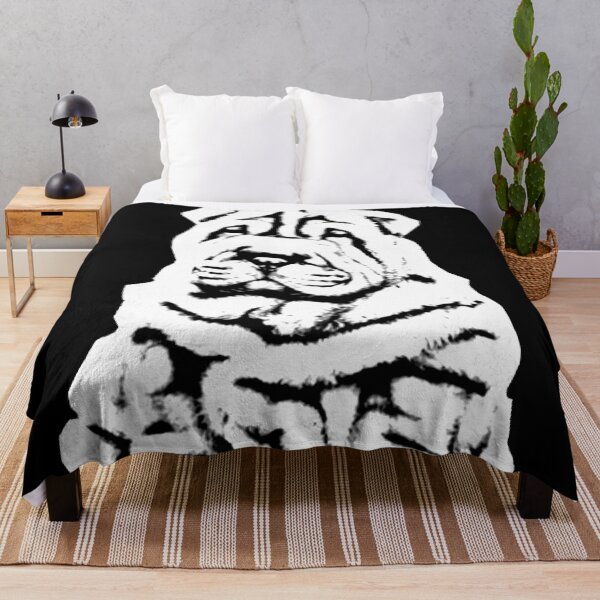Item preview, BEAUTIFUL LOOKING SHARPEI, CUSTOM DESIGN IN BLACK AND WHITE EDITION designed and sold by Memories-in-Pet.