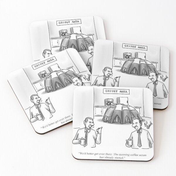 Item preview, Classic Office Coffee Scrum Cartoon designed and sold by abbottoons.
