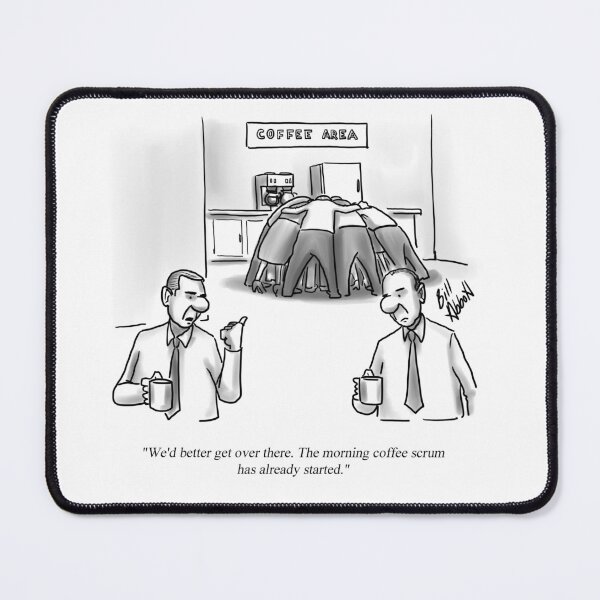 Item preview, Classic Office Coffee Scrum Cartoon designed and sold by abbottoons.