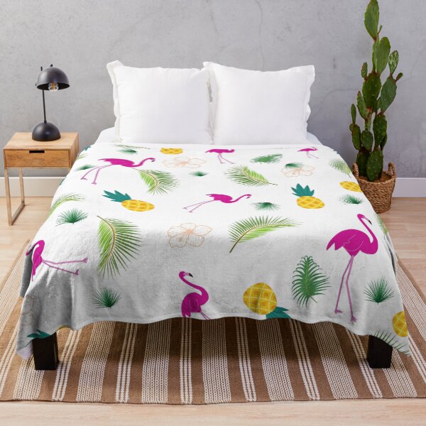 Item preview, Summer pattern with flamingos and pineapples designed and sold by ArtAngiTresors.