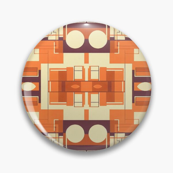 Item preview, Nostalgic Symmetry - Retro Geometric Orange Shapes and Patterns | Vintage-Inspired Design designed and sold by OrangeMG.