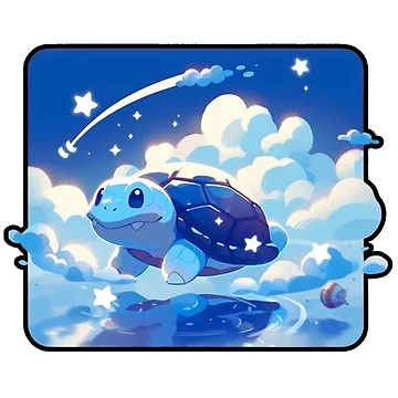 Artwork thumbnail, Floating Turtle by Quirkyaesthetics