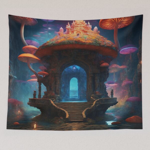 Item preview, Enchanting Mushroom Castle: A Whimsical Fungal Fantasy 27 designed and sold by TheTechnoCanvas.