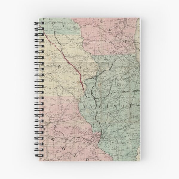 Item preview, Vintage Midwestern United States Railroad Map designed and sold by BravuraMedia.