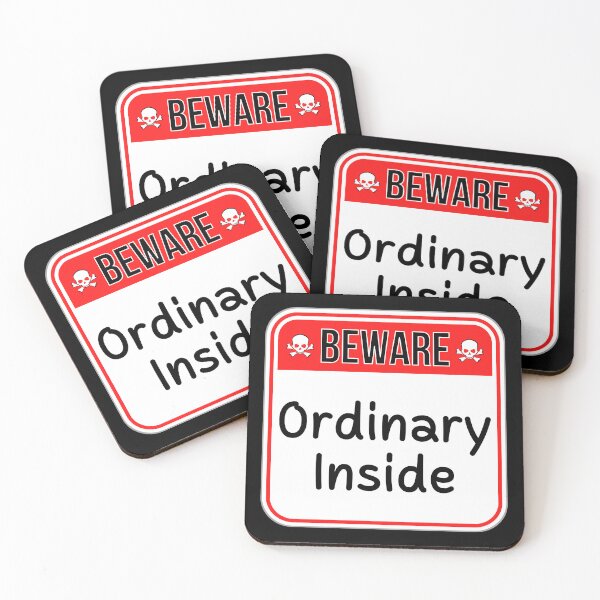 Item preview, BEWARE: Ordinary Inside - funny warning signs designed and sold by DesignsFromTW-S.